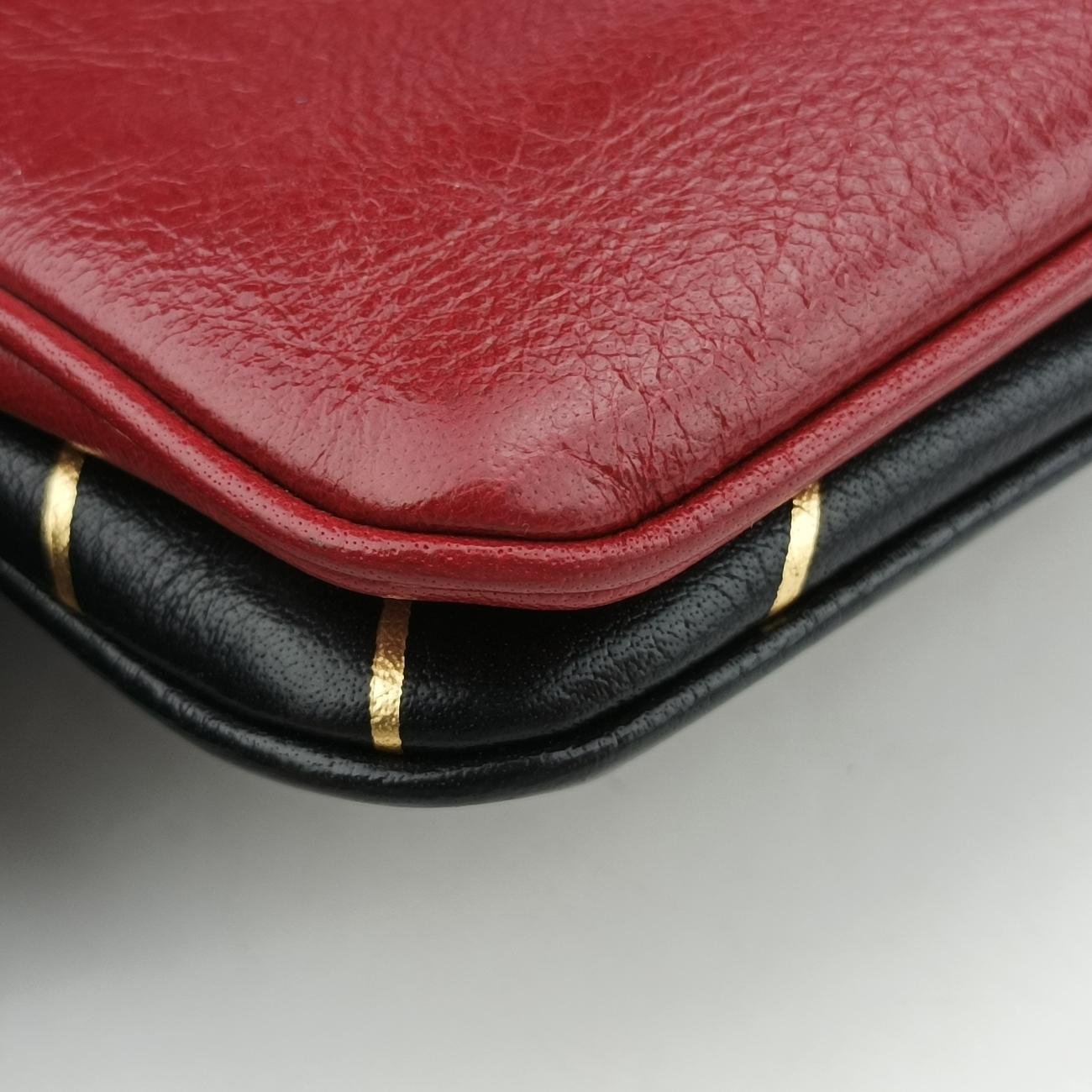 Thiara MediumBlack x Red x GoldLeather524822A025653993ティアラ ミディアムブラック×レッド×ゴールドレザー524822A025653993