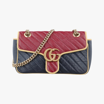 GG MarmontNavy x Red×YellowLeather443497D034696287GGマーモントネイビー×レッド×イエローレザー443497D034696287