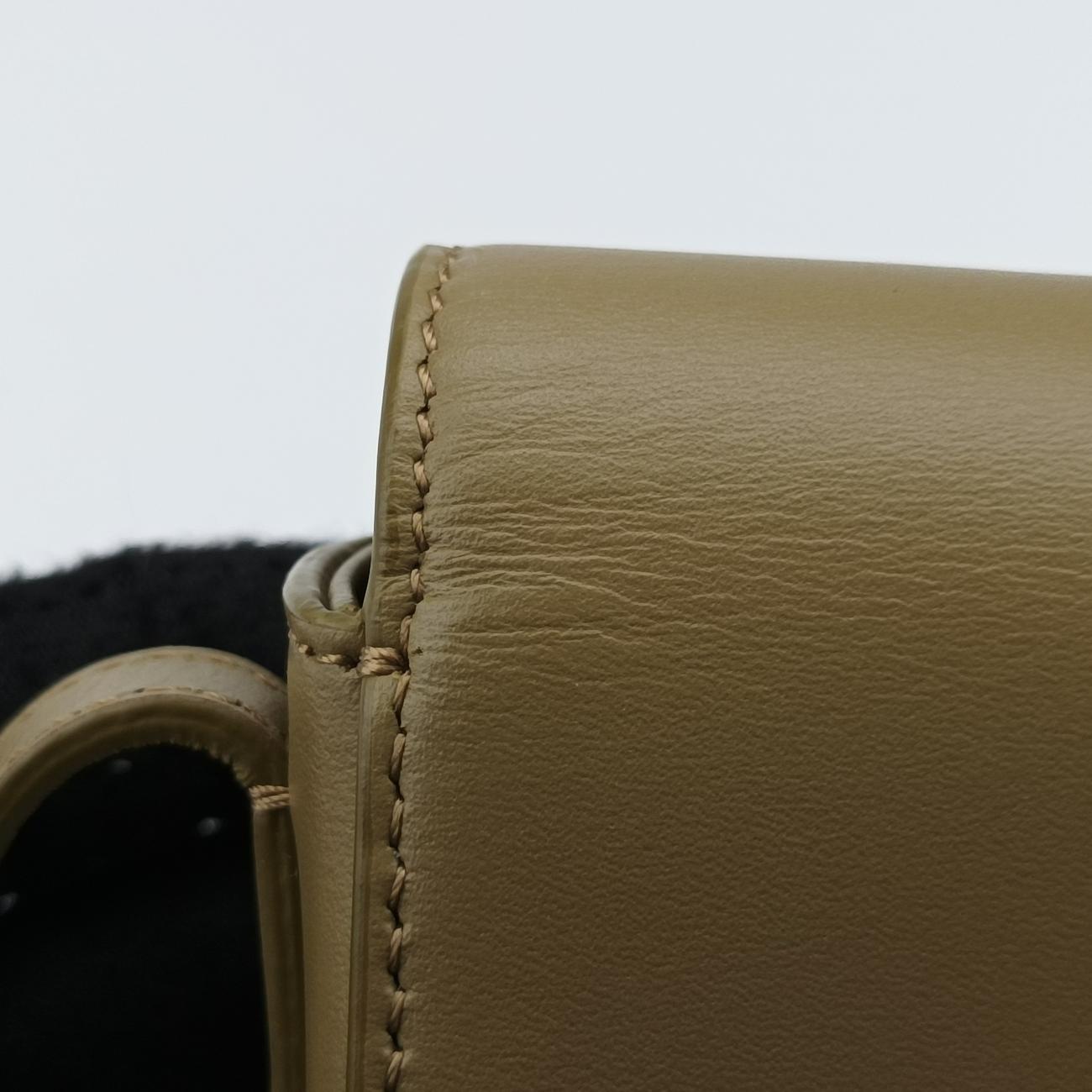 2022 Mini Besace Cuir TriompheGreenleatherF-SD-12522022 ミニ ベサーチェ キュイール トリオンフグリーンレザーF-SD-1252