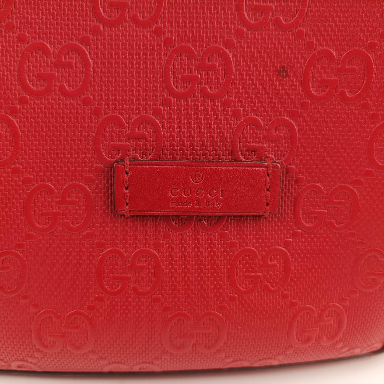 Bright Diamante BucketRedLeather354229I017549452ブライトディアマンテ バケットレッドレザー354229I017549452
