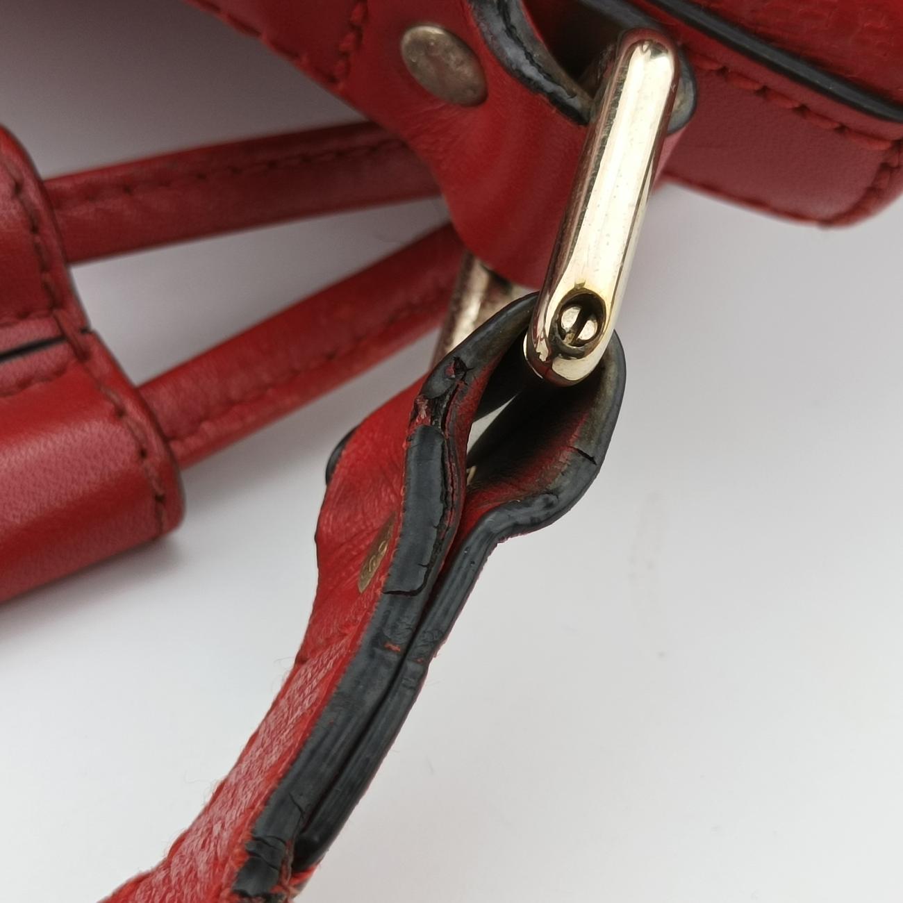 Bright Diamante BucketRedLeather354229I017549452ブライトディアマンテ バケットレッドレザー354229I017549452
