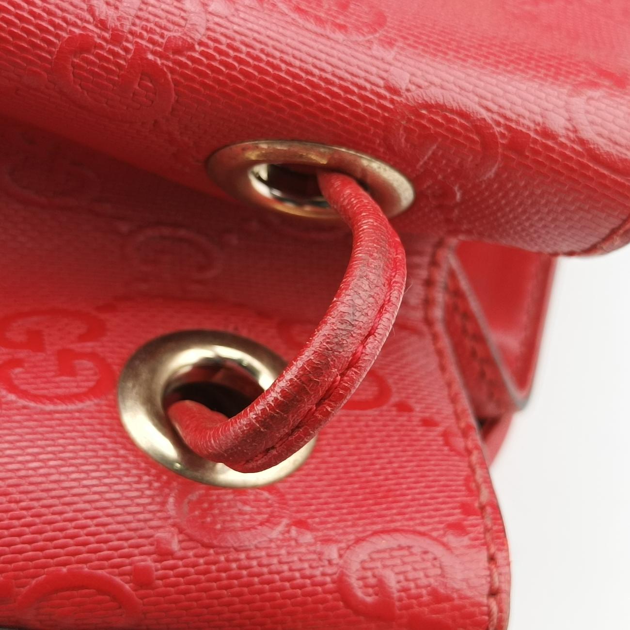 Bright Diamante BucketRedLeather354229I017549452ブライトディアマンテ バケットレッドレザー354229I017549452