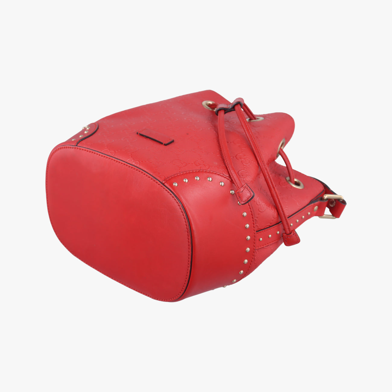 Bright Diamante BucketRedLeather354229I017549452ブライトディアマンテ バケットレッドレザー354229I017549452