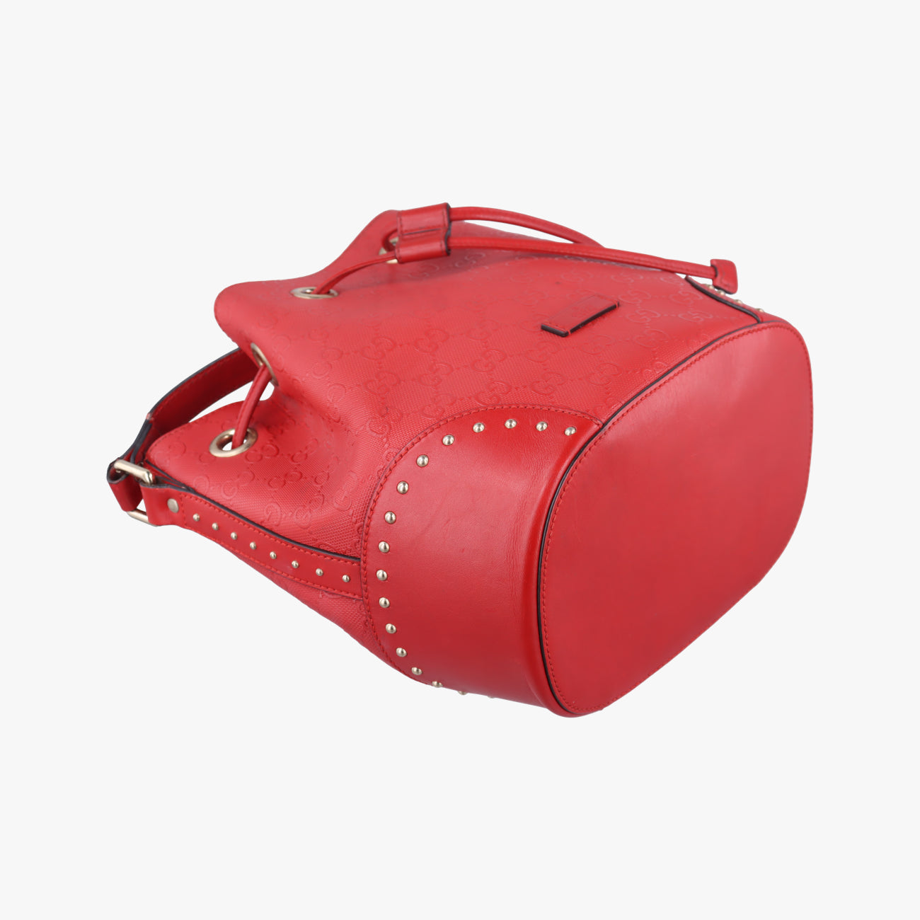 Bright Diamante BucketRedLeather354229I017549452ブライトディアマンテ バケットレッドレザー354229I017549452