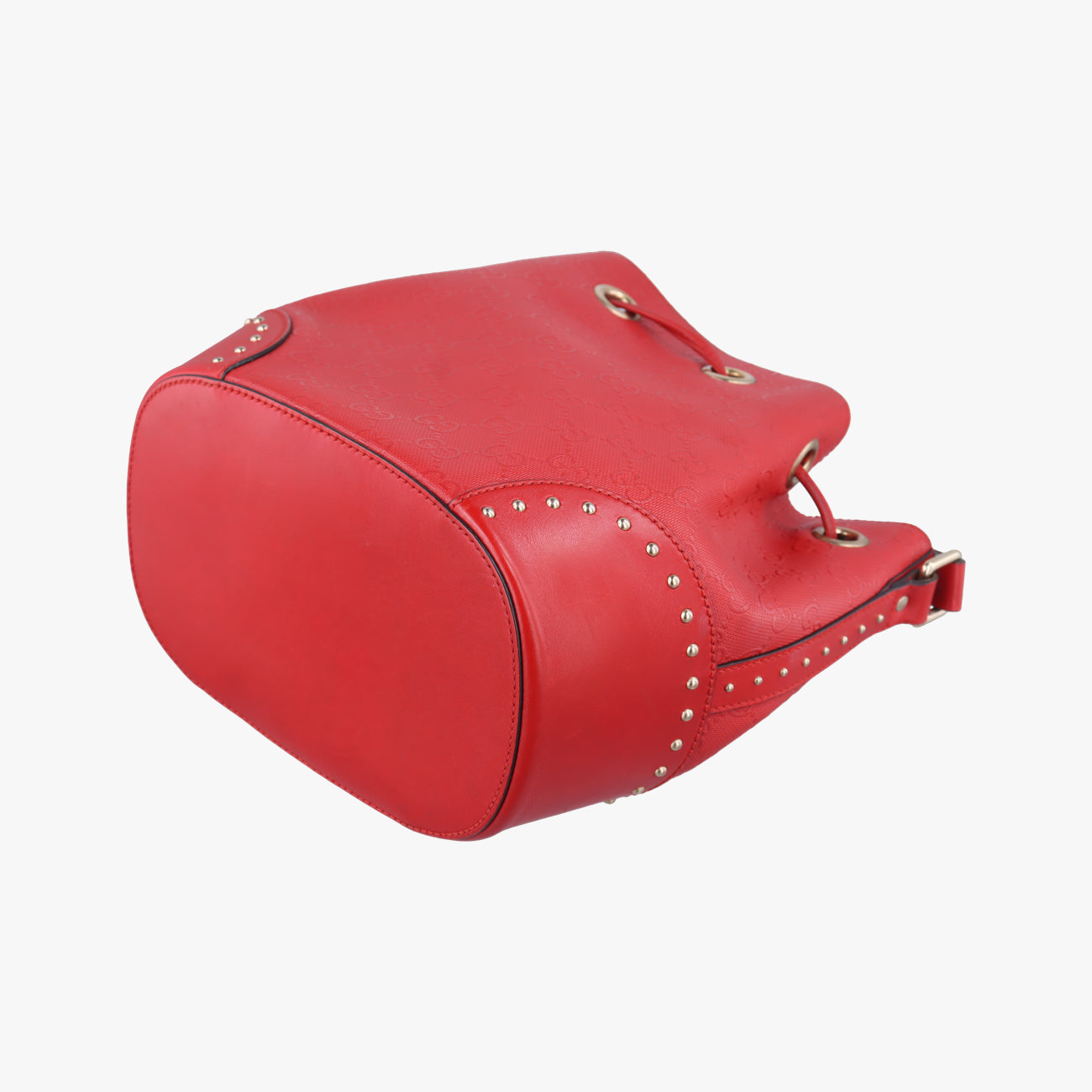 Bright Diamante BucketRedLeather354229I017549452ブライトディアマンテ バケットレッドレザー354229I017549452