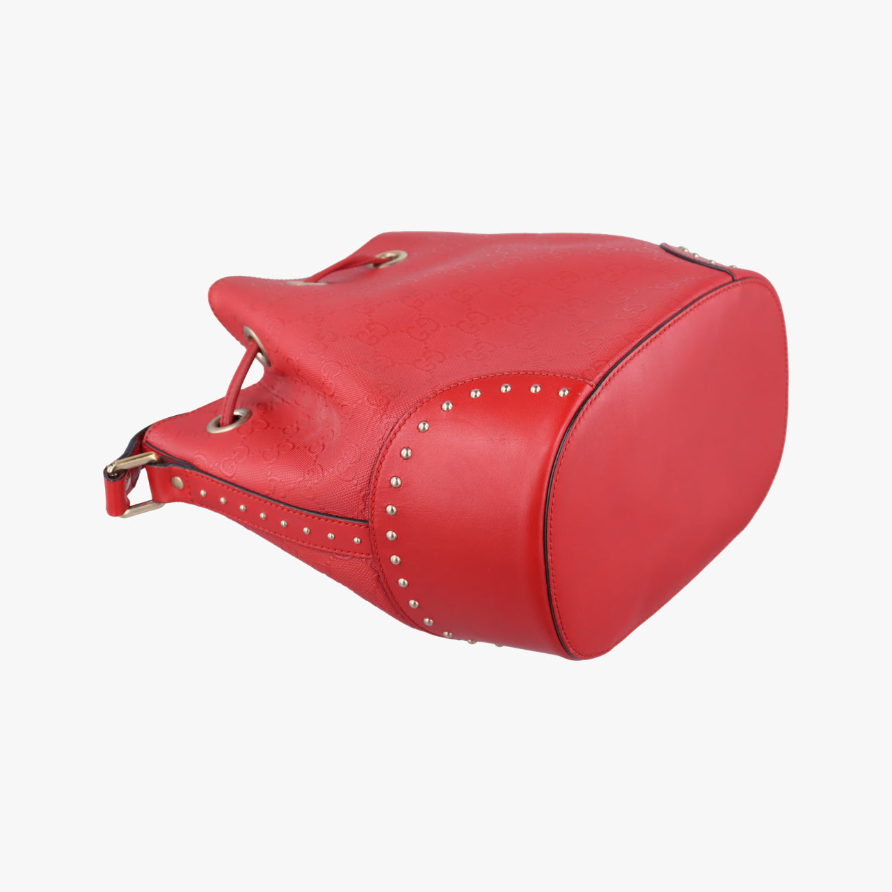 Bright Diamante BucketRedLeather354229I017549452ブライトディアマンテ バケットレッドレザー354229I017549452