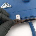 triangle logoBlueSAFFIANO LeatherVA07917 F三角ロゴブルーサフィアーノレザーVA07917 F