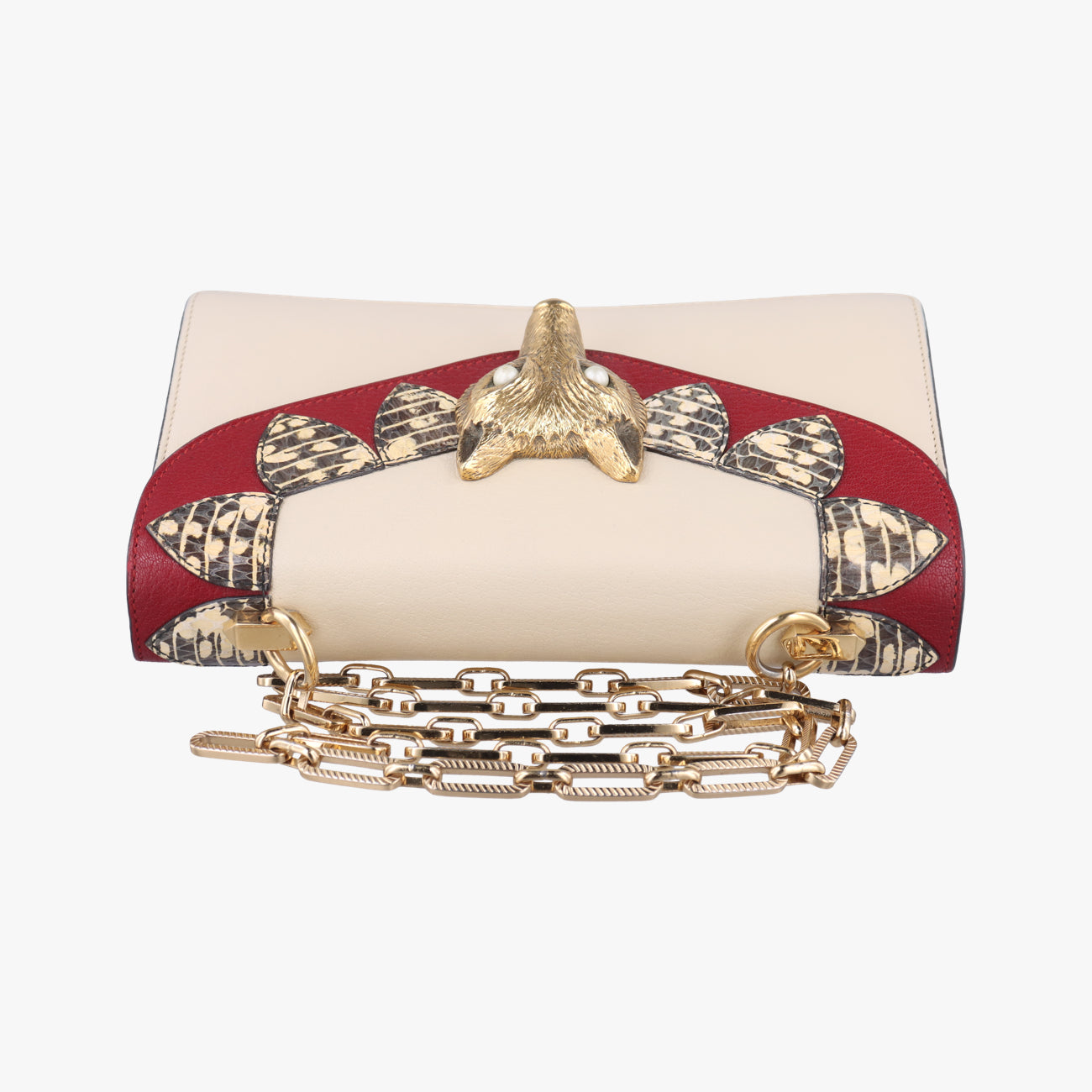 BrocheWhitexMulticolorLeather466433I021988061Brocheブロシュホワイトxマルチカラーレザー466433I021988061