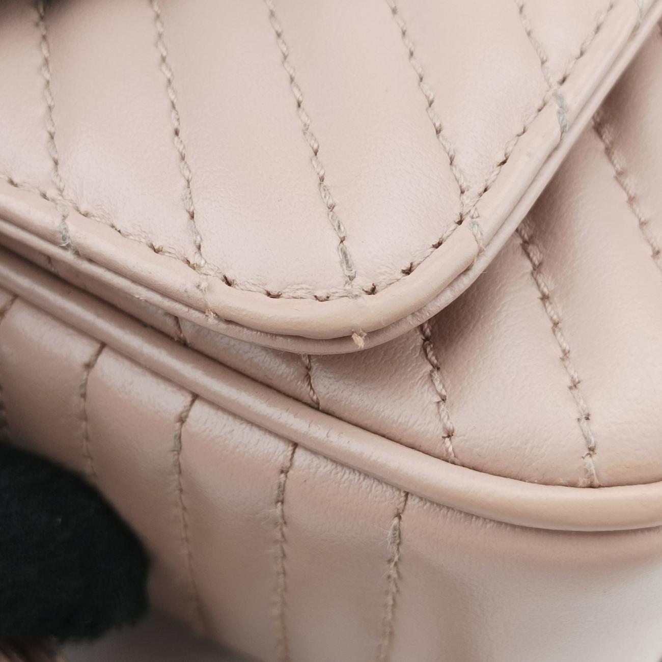Triangle logo chainPinkleather1MH13259 A三角ロゴ チェーンピンクレザー1MH13259 A