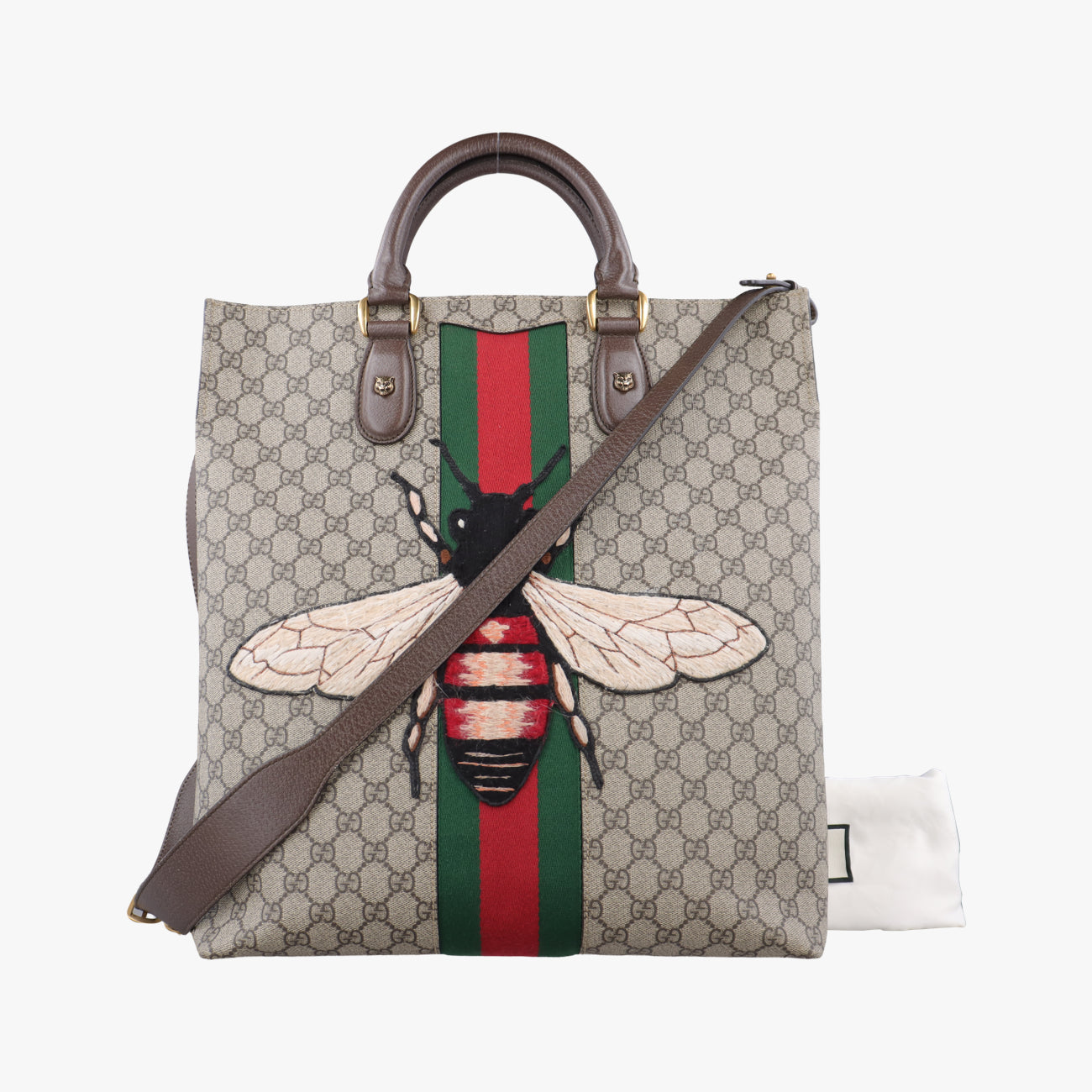 GG Supreme Web Animalier Bee ToteBeige×MulticolourPVC coated canvas437549I020062802ビー GGスプリーム トートベージュ×マルチカラーPVCコーティングキャンバス437549I020062802