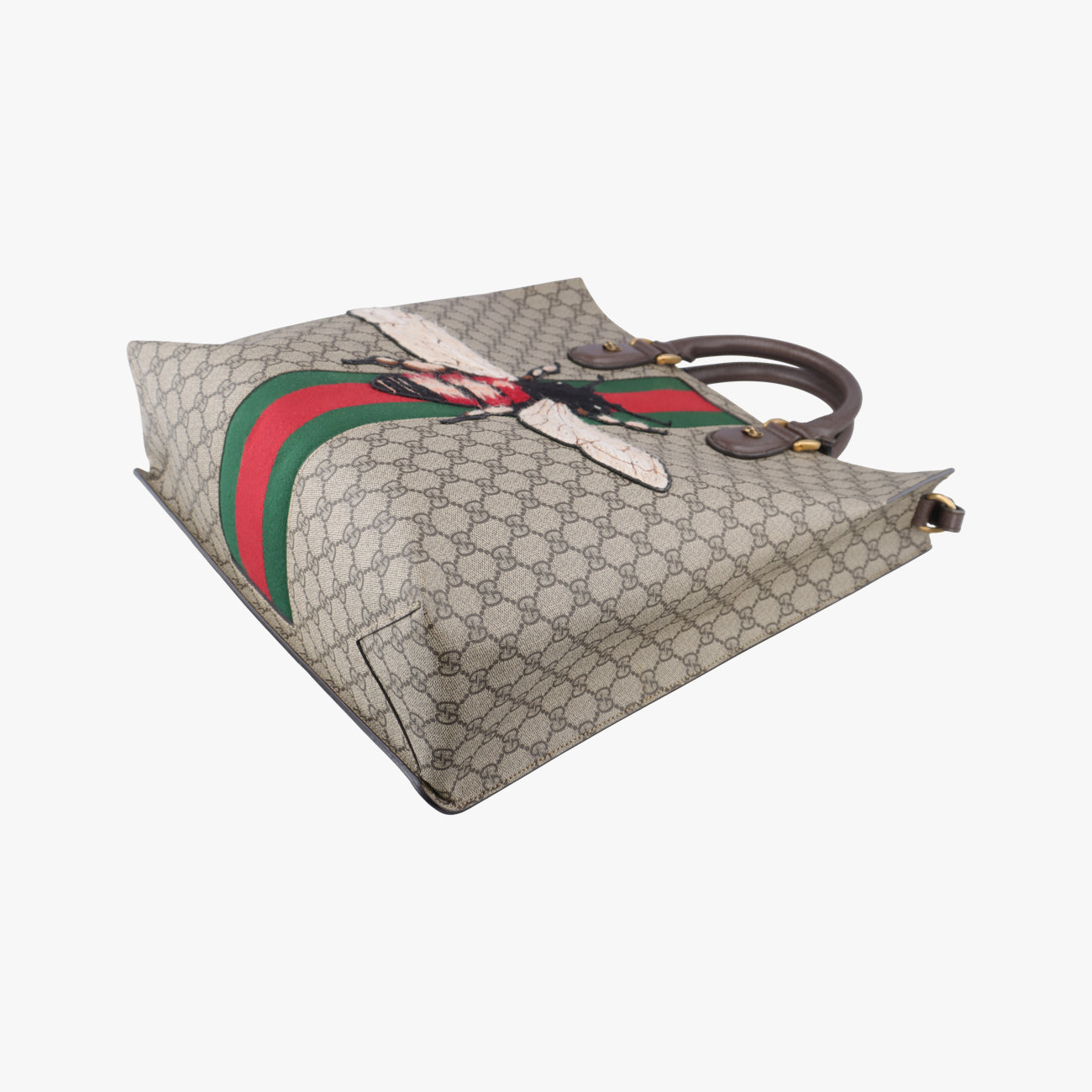 GG Supreme Web Animalier Bee ToteBeige×MulticolourPVC coated canvas437549I020062802ビー GGスプリーム トートベージュ×マルチカラーPVCコーティングキャンバス437549I020062802