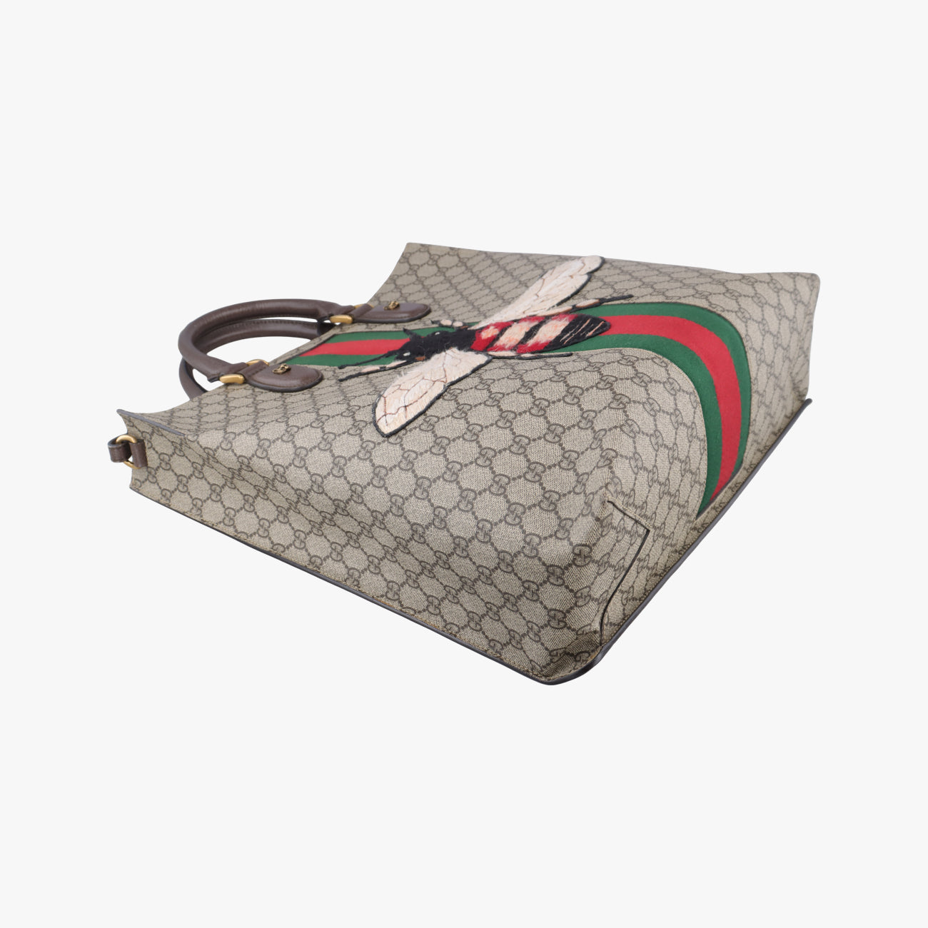 GG Supreme Web Animalier Bee ToteBeige×MulticolourPVC coated canvas437549I020062802ビー GGスプリーム トートベージュ×マルチカラーPVCコーティングキャンバス437549I020062802