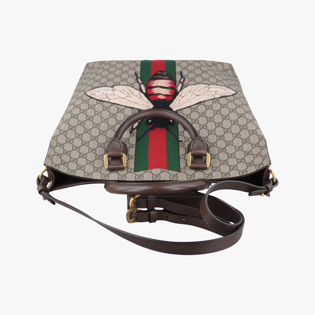 GG Supreme Web Animalier Bee ToteBeige×MulticolourPVC coated canvas437549I020062802ビー GGスプリーム トートベージュ×マルチカラーPVCコーティングキャンバス437549I020062802