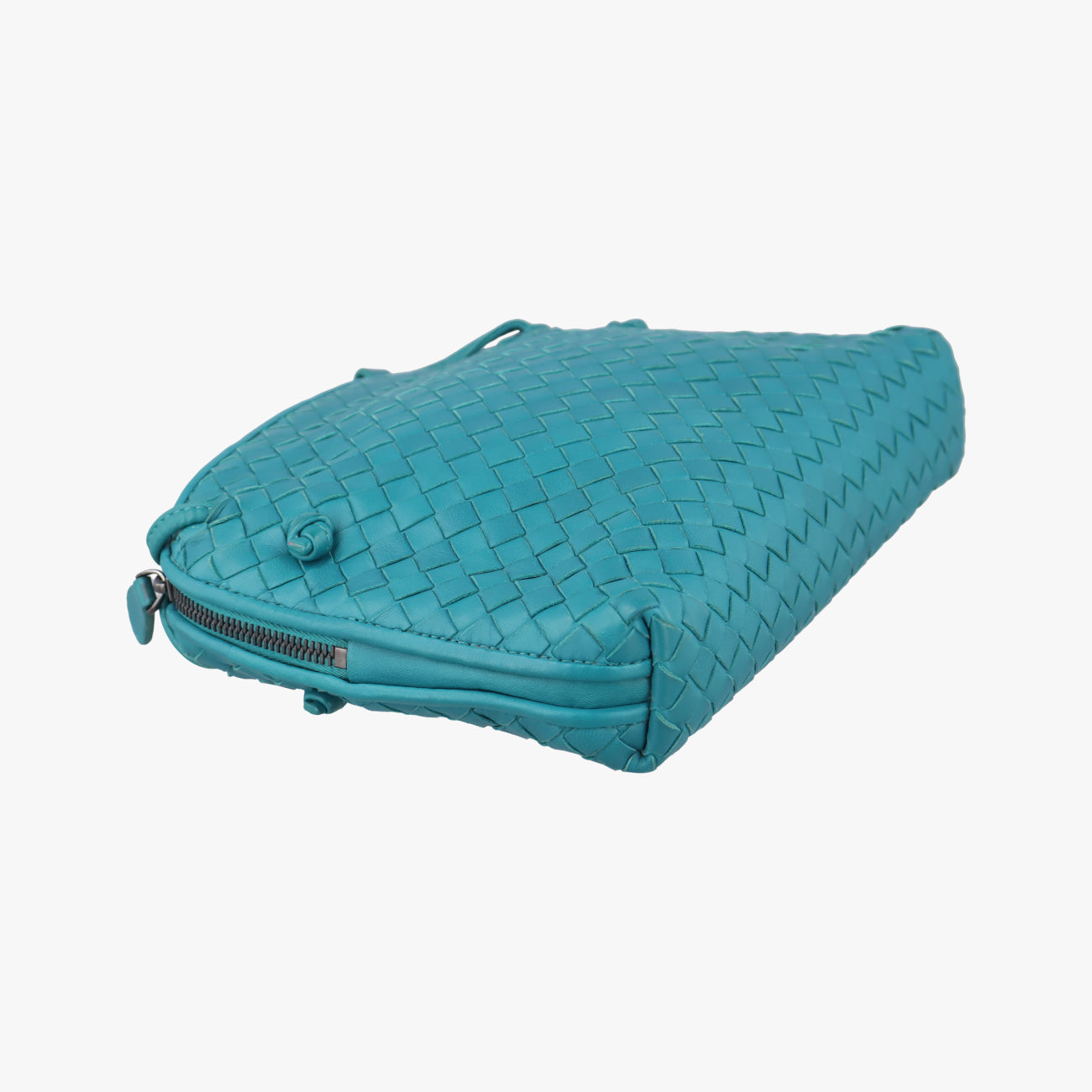 NODINI IntrecciatoBluelambskinB04609958Sノディーニ イントレチャートブルーラムスキンB04609958S