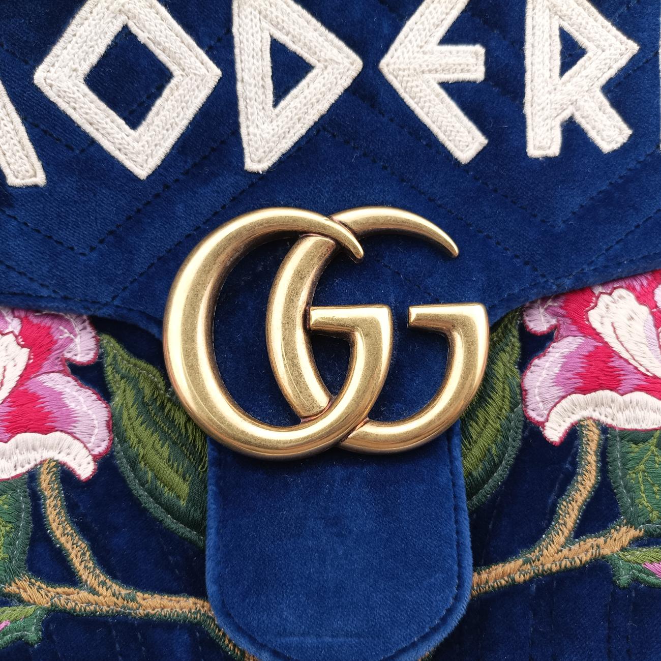GG MarmontBlue×Multicolourvelour443496B022584461GGマーモントブルー×マルチカラーベロア443496B022584461