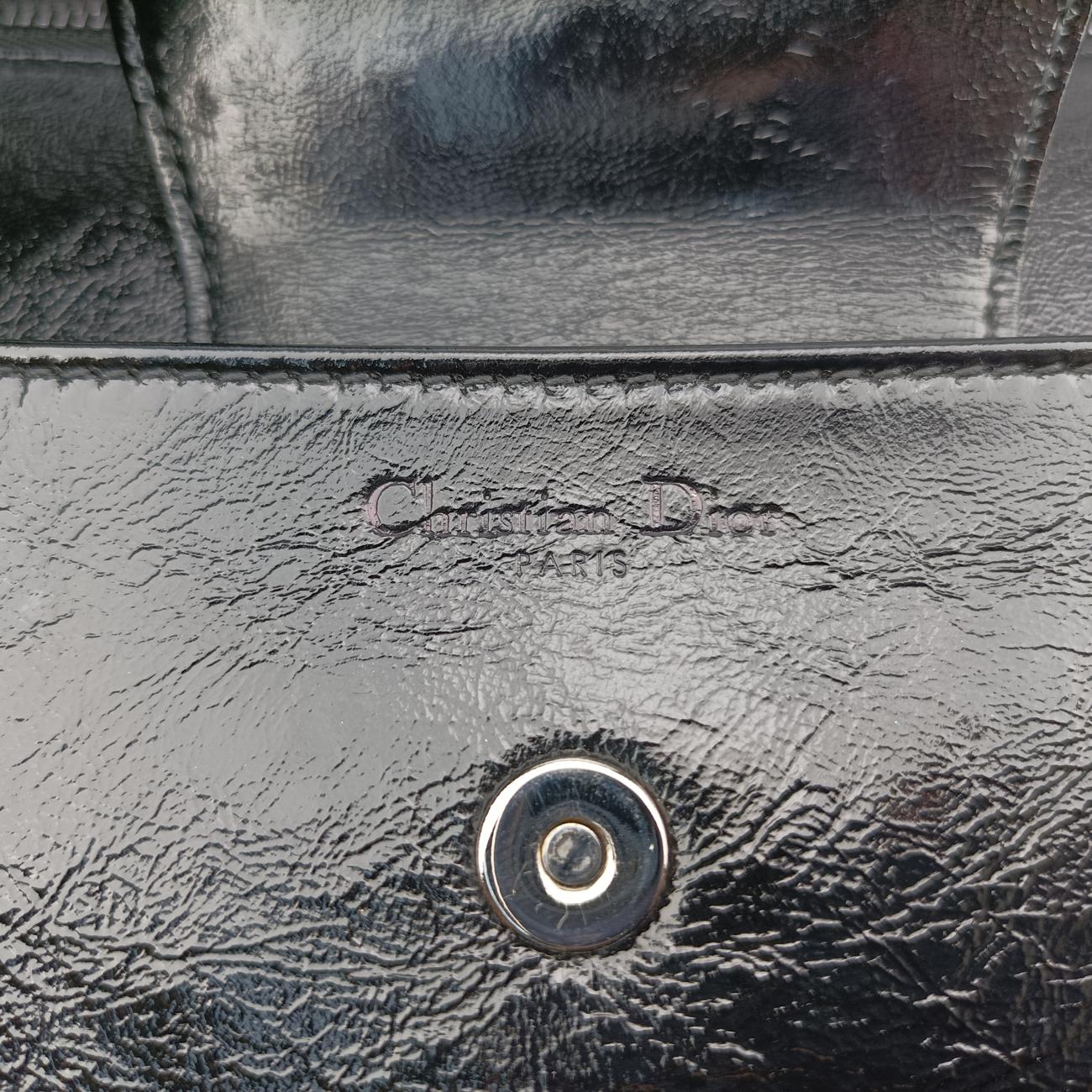 Dior double MediumBlackLeather10-MA-0231ディオール ダブル ミディアムブラックレザー10-MA-0231