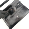 Dior double MediumBlackLeather10-MA-0231ディオール ダブル ミディアムブラックレザー10-MA-0231