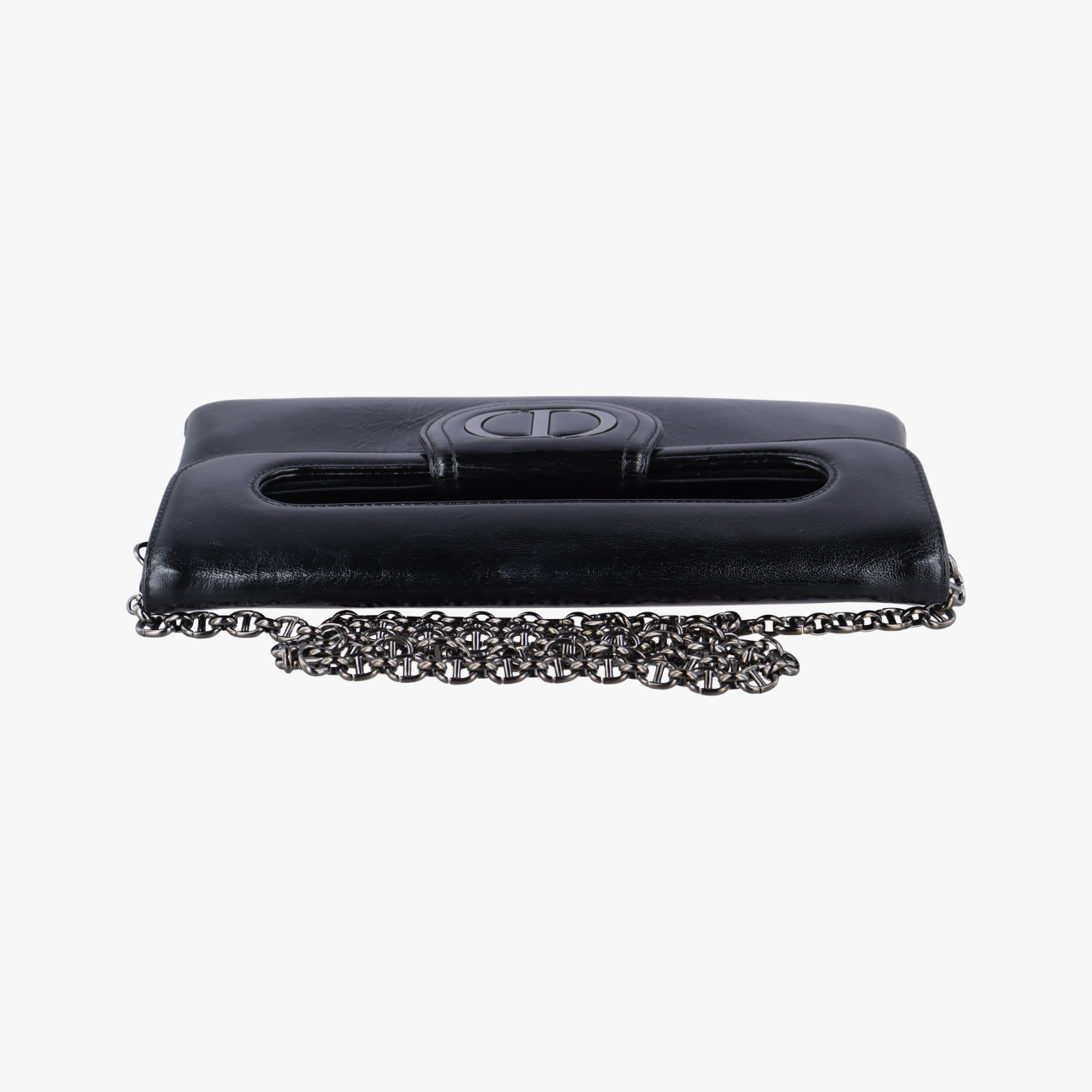Dior double MediumBlackLeather10-MA-0231ディオール ダブル ミディアムブラックレザー10-MA-0231