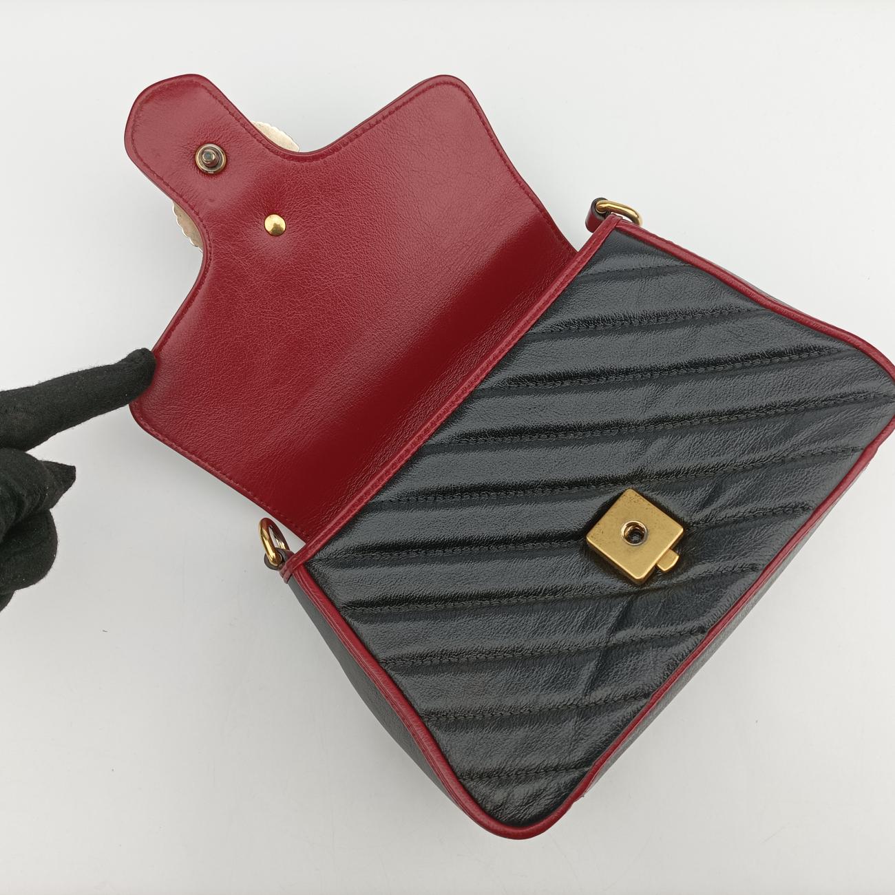 GG MarmontBlack×redLeather583571E029736439GGマーモントブラック×レッドレザー583571E029736439