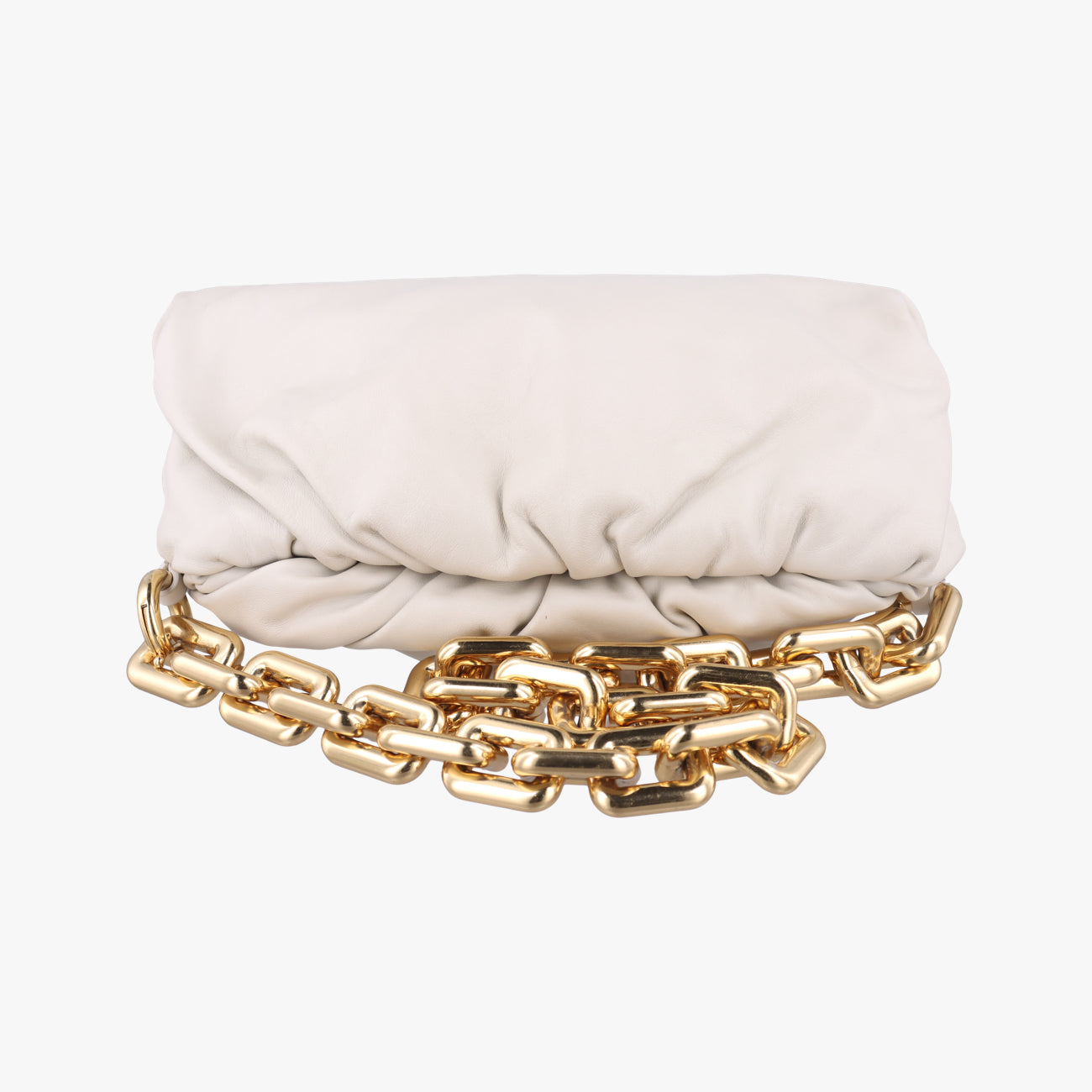 THE Chain PouchWhitelambskinB08931202Uザ チェーン ポーチホワイトラムスキンB08931202U