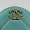 CHANEL 19 RoundGreenLambskinAP094531371650シャネル19ラウンドグリーンラムスキンAP094531371650