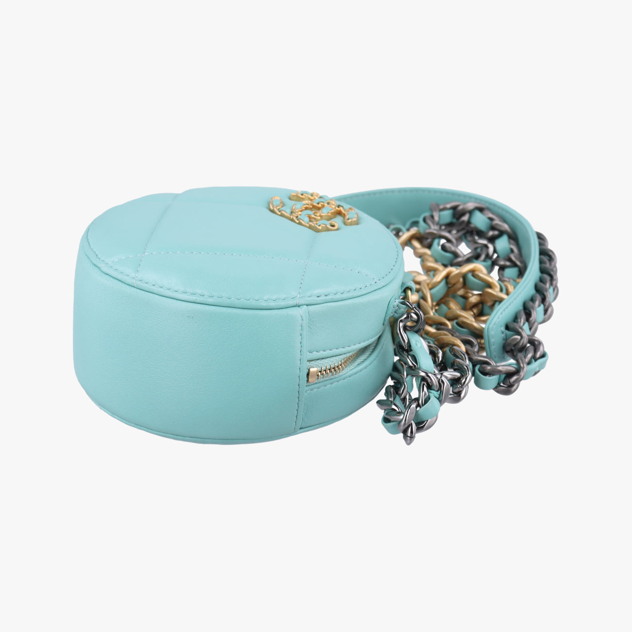 CHANEL 19 RoundGreenLambskinAP094531371650シャネル19ラウンドグリーンラムスキンAP094531371650