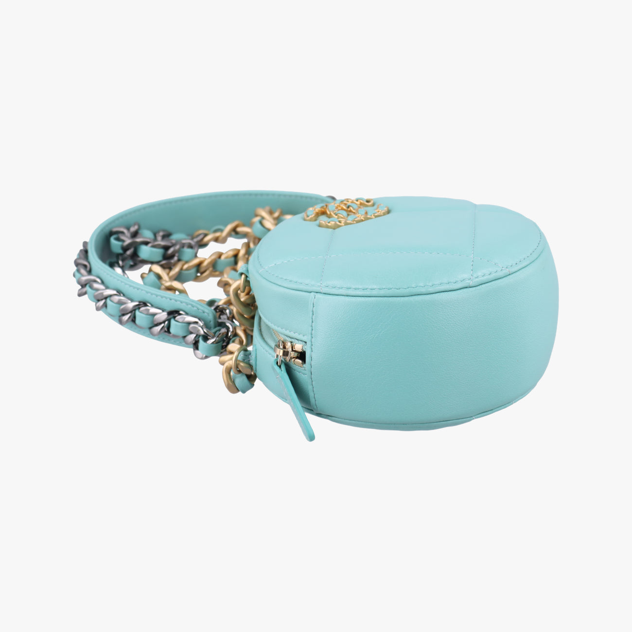 CHANEL 19 RoundGreenLambskinAP094531371650シャネル19ラウンドグリーンラムスキンAP094531371650
