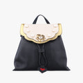 Peony Pearl StuddedBlack×whiteLeather432270A020373192ピオニー パール フラワー ハートブラック×ホワイトレザー432270A020373192
