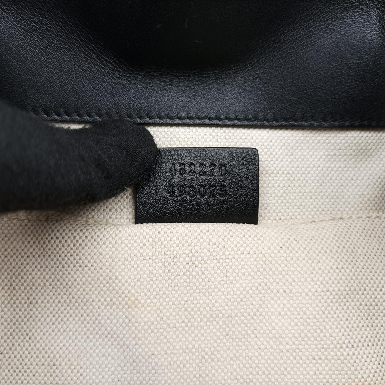 Peony Pearl StuddedBlack×whiteLeather432270A020373192ピオニー パール フラワー ハートブラック×ホワイトレザー432270A020373192