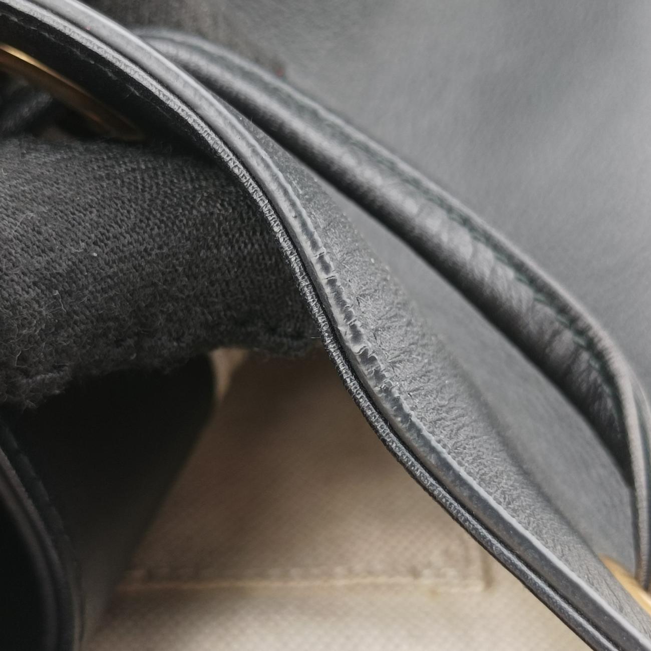 Peony Pearl StuddedBlack×whiteLeather432270A020373192ピオニー パール フラワー ハートブラック×ホワイトレザー432270A020373192