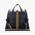Peony Pearl StuddedBlack×whiteLeather432270A020373192ピオニー パール フラワー ハートブラック×ホワイトレザー432270A020373192