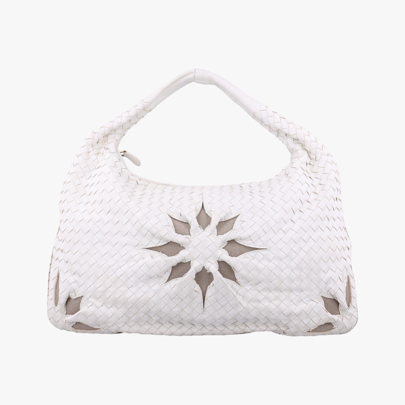 Intrecciato Flower HoboWhiteLambskin 115654 VACG1 9082イントレチャート 花柄ホワイトラムスキン115654 VACG1 9082
