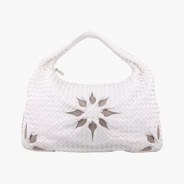 Intrecciato Flower HoboWhiteLambskin 115654 VACG1 9082イントレチャート 花柄ホワイトラムスキン115654 VACG1 9082