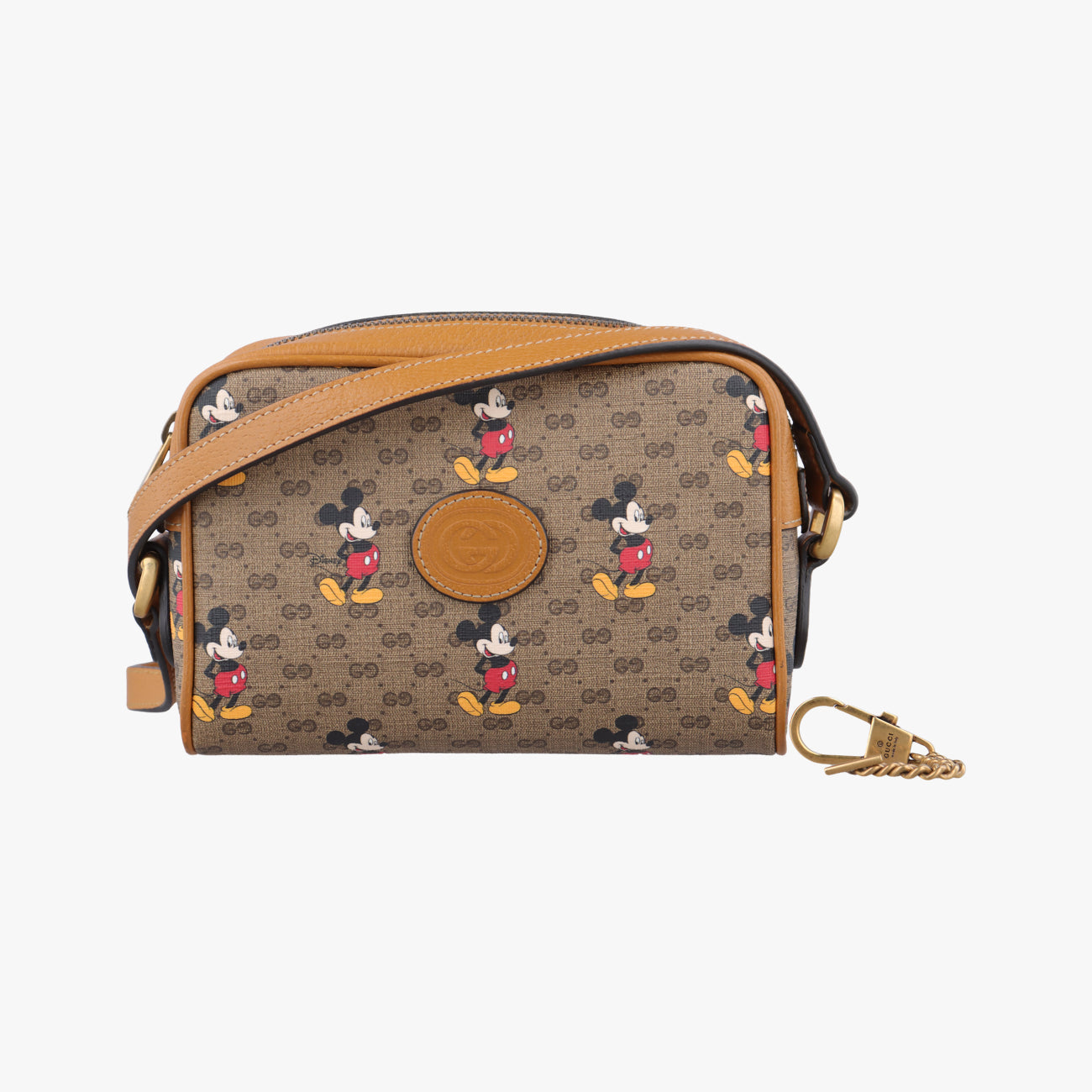 Mickey Mouse Disney collaborationBrown×MulticolourPVC coated canvas602536ミッキーマウス ディズニーコラボブラウン×マルチカラーPVCコーティングキャンバス602536