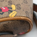 Mickey Mouse Disney collaborationBrown×MulticolourPVC coated canvas602536ミッキーマウス ディズニーコラボブラウン×マルチカラーPVCコーティングキャンバス602536