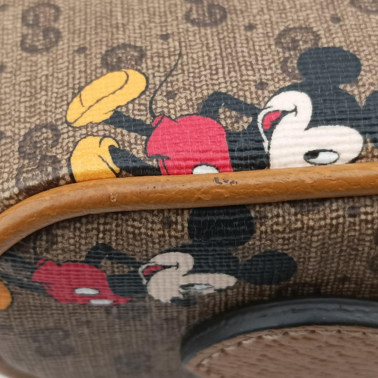 Mickey Mouse Disney collaborationBrown×MulticolourPVC coated canvas602536ミッキーマウス ディズニーコラボブラウン×マルチカラーPVCコーティングキャンバス602536
