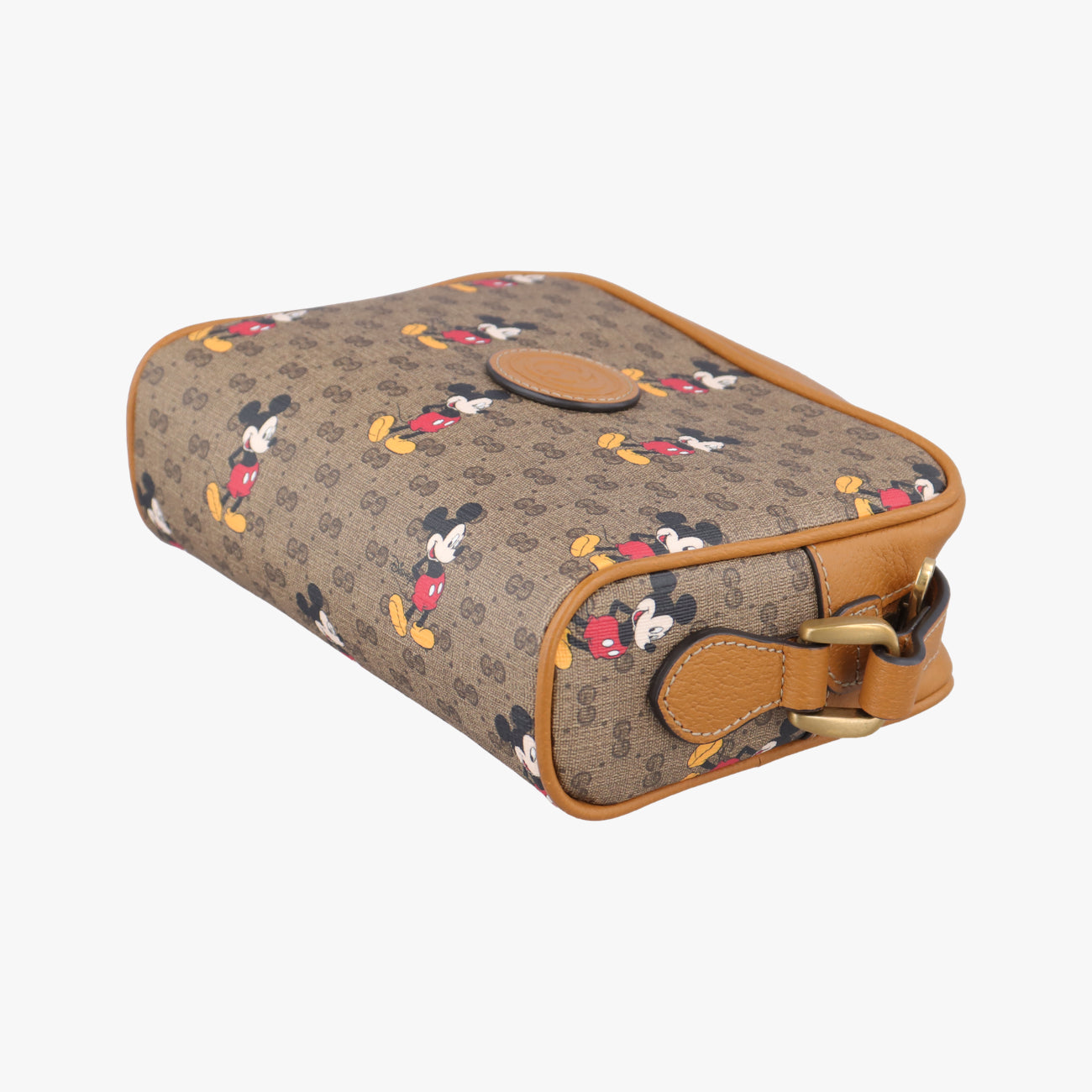 Mickey Mouse Disney collaborationBrown×MulticolourPVC coated canvas602536ミッキーマウス ディズニーコラボブラウン×マルチカラーPVCコーティングキャンバス602536
