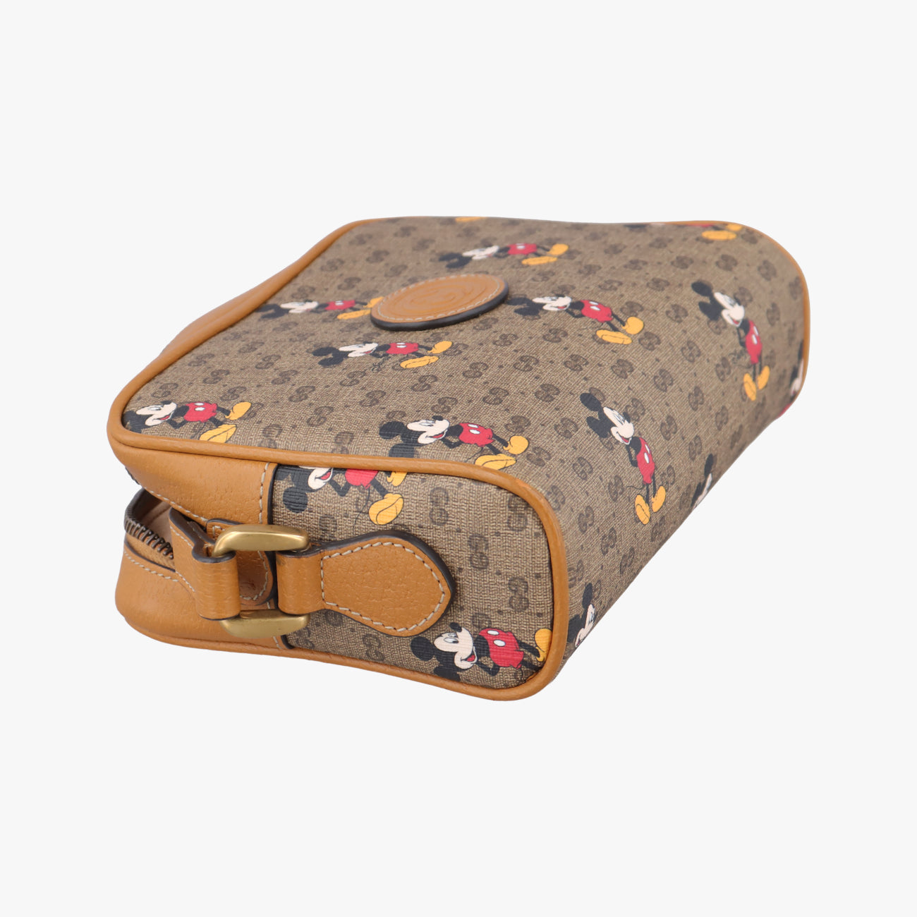 Mickey Mouse Disney collaborationBrown×MulticolourPVC coated canvas602536ミッキーマウス ディズニーコラボブラウン×マルチカラーPVCコーティングキャンバス602536