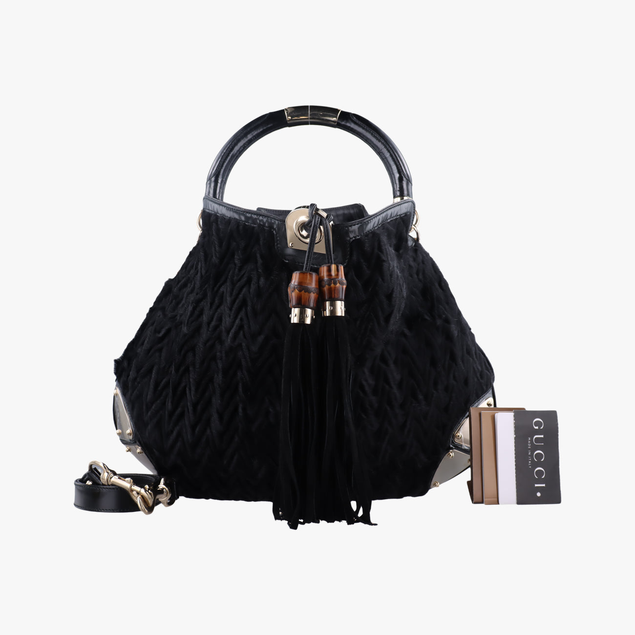 Bamboo Babouska Indy HoboBlackvelour177088I2915970バンブー バブースカ インディ ホーボーブラックベロア177088I2915970