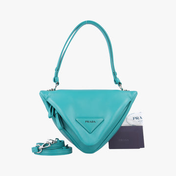 Padded Nappa triangleGreenlambskin1BA3157/Dパデッド ナッパ トライアングルグリーンラムスキン1BA3157/D
