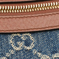 OPHIDIAブルー×ブラウンcanvas x leather517350オフィディアブルー×ブラウンキャンバス×レザー517350