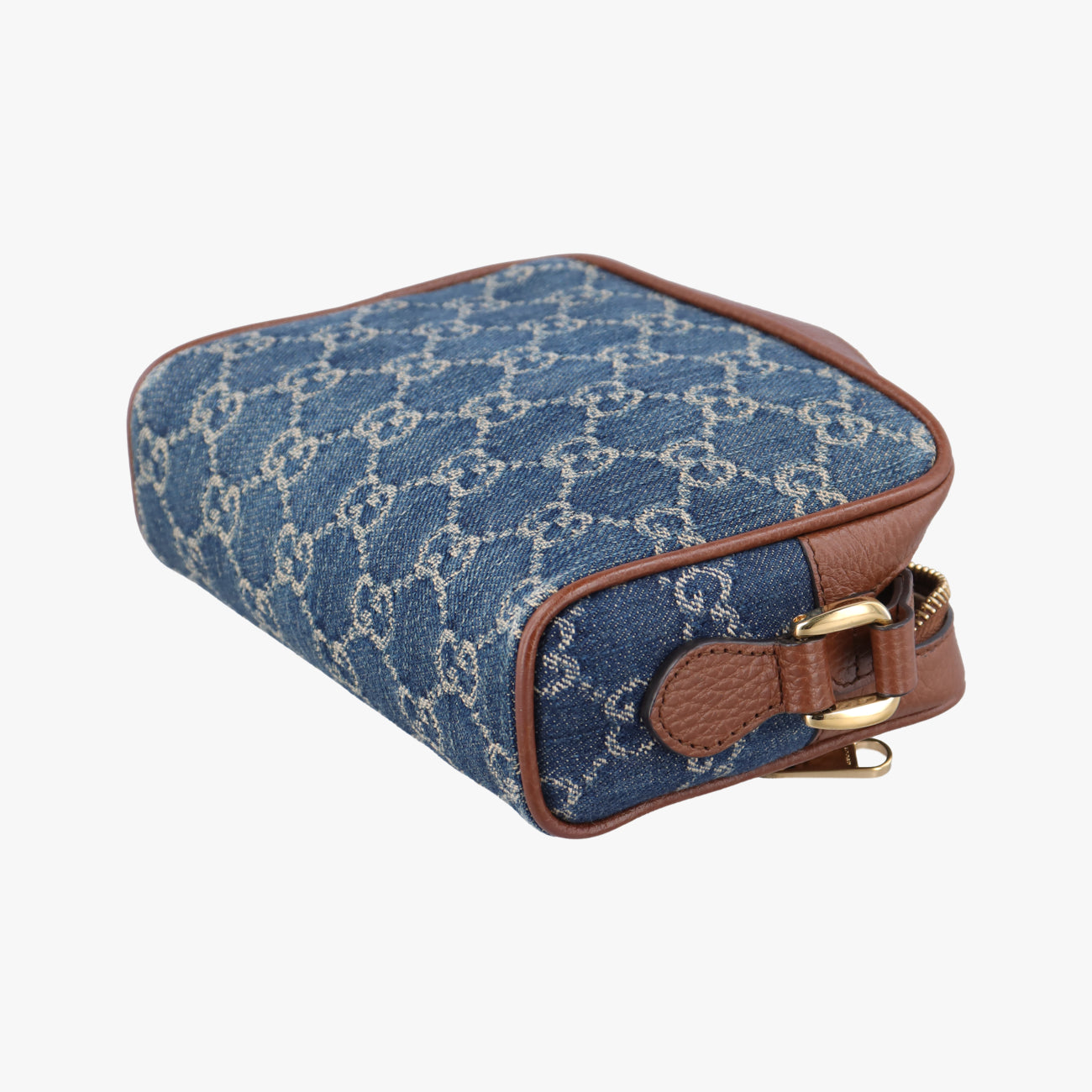 OPHIDIAブルー×ブラウンcanvas x leather517350オフィディアブルー×ブラウンキャンバス×レザー517350