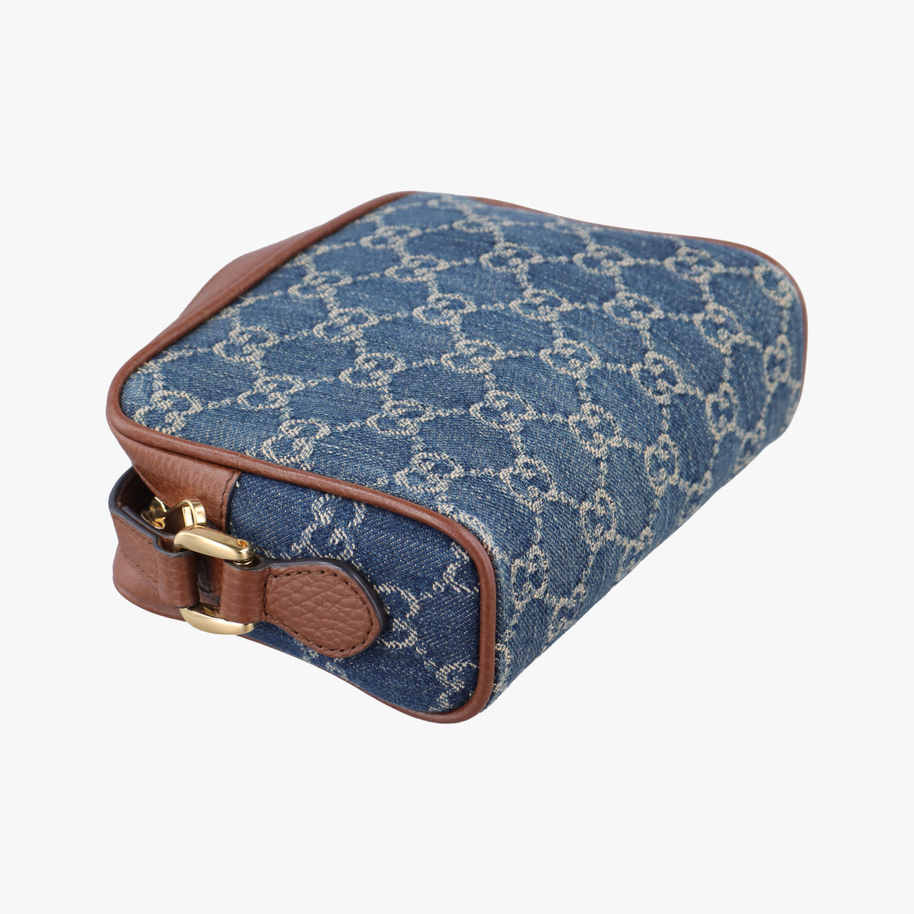 OPHIDIAブルー×ブラウンcanvas x leather517350オフィディアブルー×ブラウンキャンバス×レザー517350