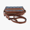 OPHIDIAブルー×ブラウンcanvas x leather517350オフィディアブルー×ブラウンキャンバス×レザー517350