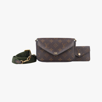 Multi Pochette FéLICIEBrown×KHAKIMonogram CanvasM80091ICチップミュルティ ポシェット フェリシーモノグラム/ブラウン系×カーキモノグラムキャンバスM80091ICチップ