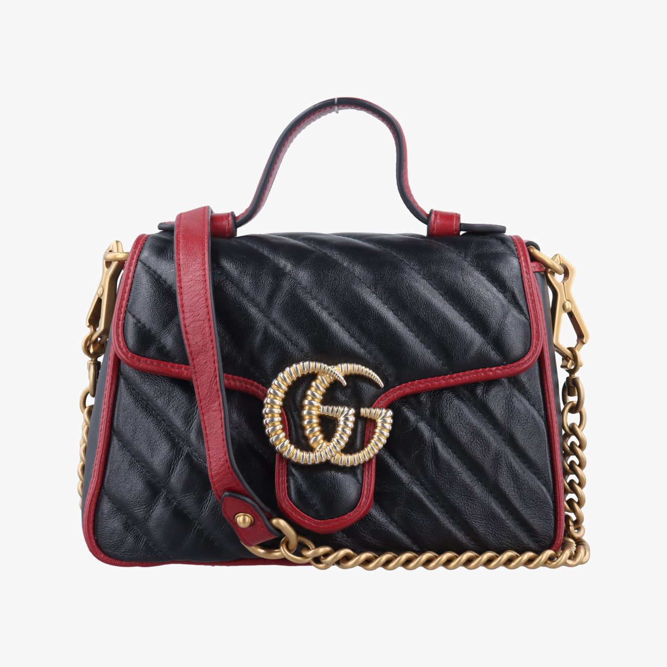 GG MarmontBlack×RedLeather583571F030273967GGマーモントブラックｘレッドレザー583571F030273967