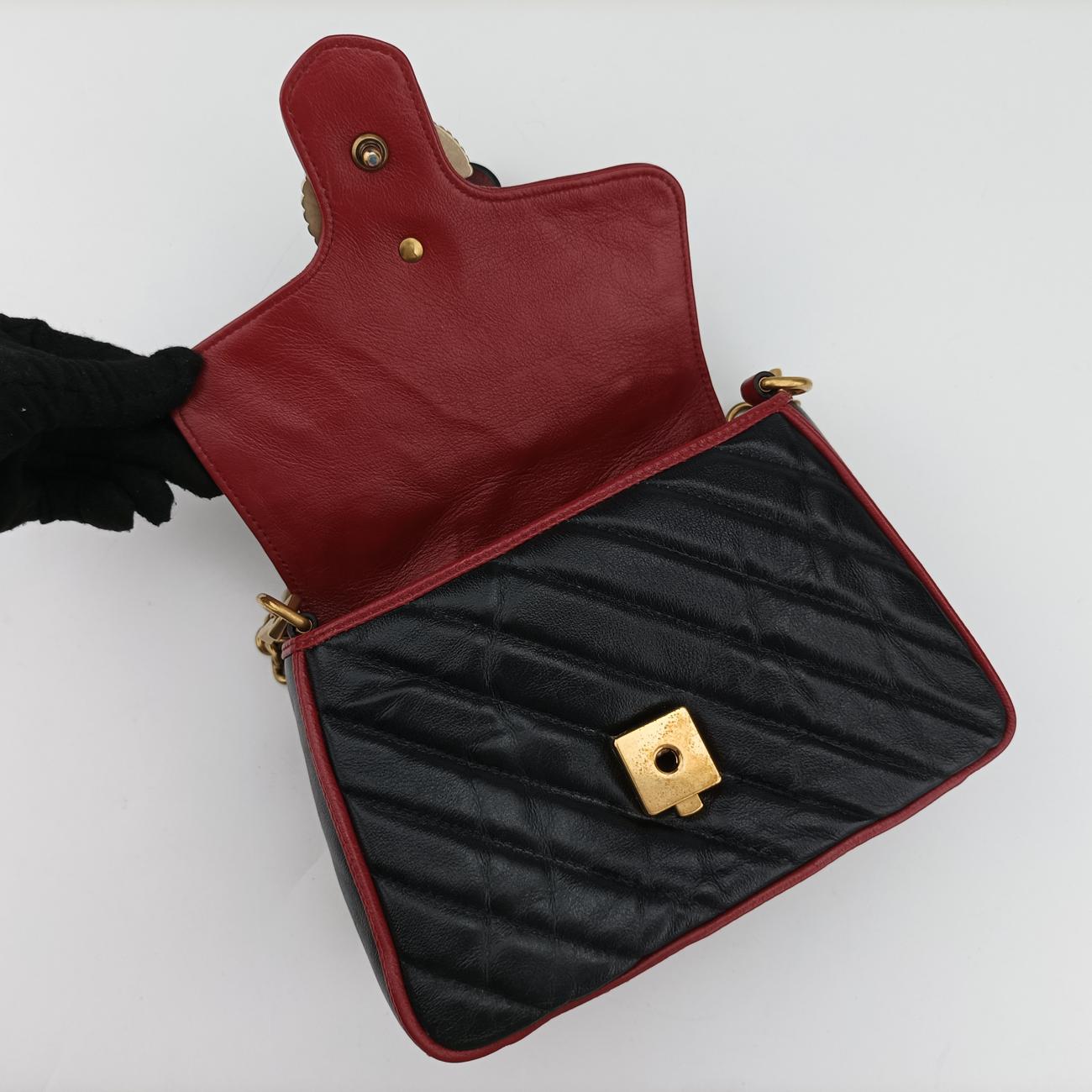 GG MarmontBlack×RedLeather583571F030273967GGマーモントブラックｘレッドレザー583571F030273967