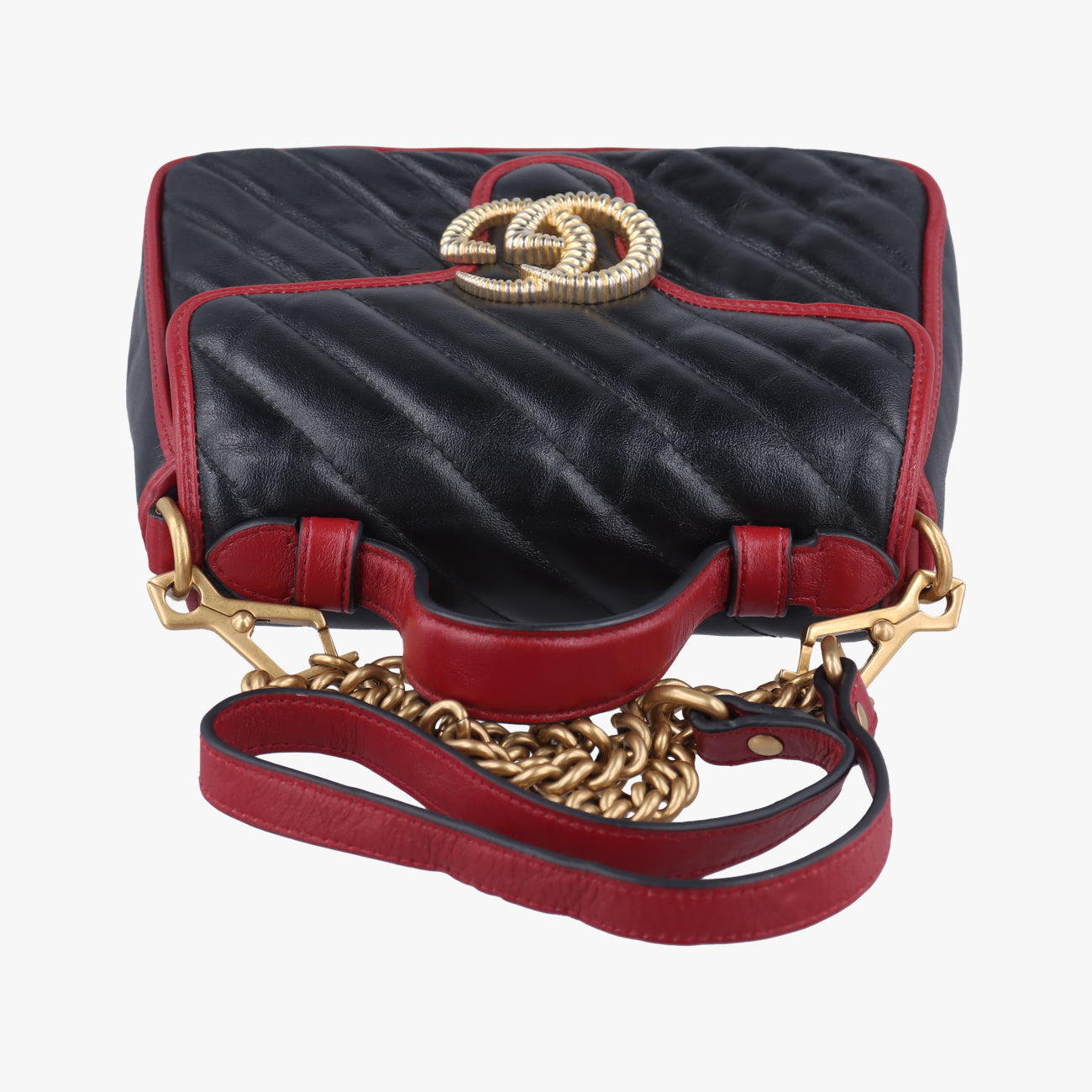 GG MarmontBlack×RedLeather583571F030273967GGマーモントブラックｘレッドレザー583571F030273967