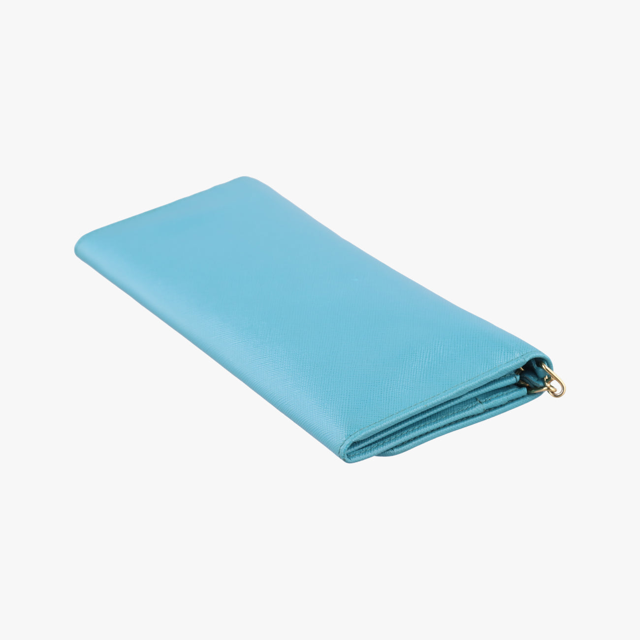 Metal Wallet on Chain Cornflower ClutchBlueSaffiano Leather1MT290181メタル ウォレット オン チェーン コーンフラワー クラッチブルーサフィアーノレザー1MT290181