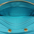 Metal Wallet on Chain Cornflower ClutchBlueSaffiano Leather1MT290181メタル ウォレット オン チェーン コーンフラワー クラッチブルーサフィアーノレザー1MT290181